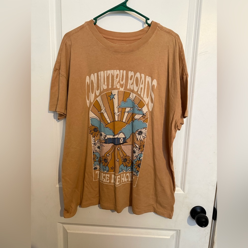 Country Roads Graphic Tee - Brown
